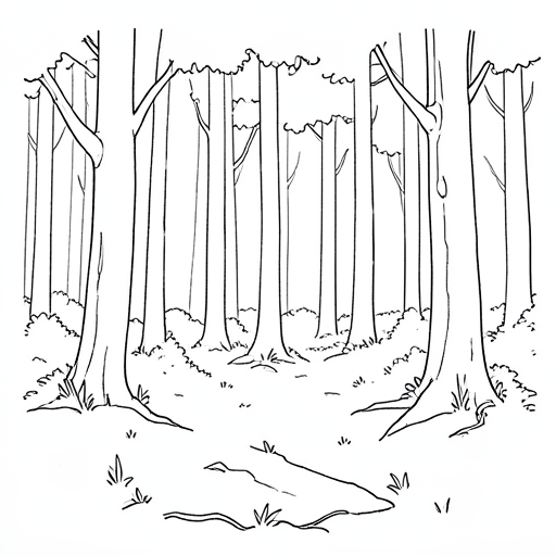 Printable outline of Forest