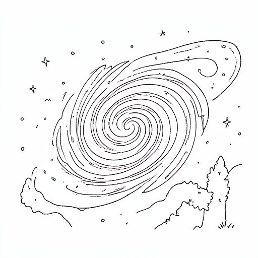 Printable outline of Galaxy