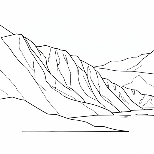 Printable outline of Glacier