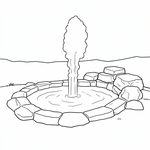 Printable outline of Hot Spring