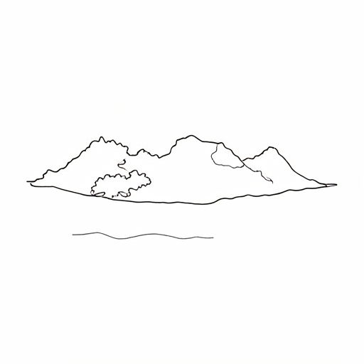Printable outline of Island