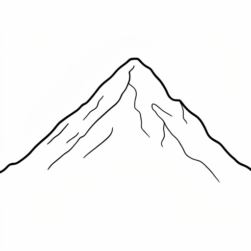Printable outline of Mountain