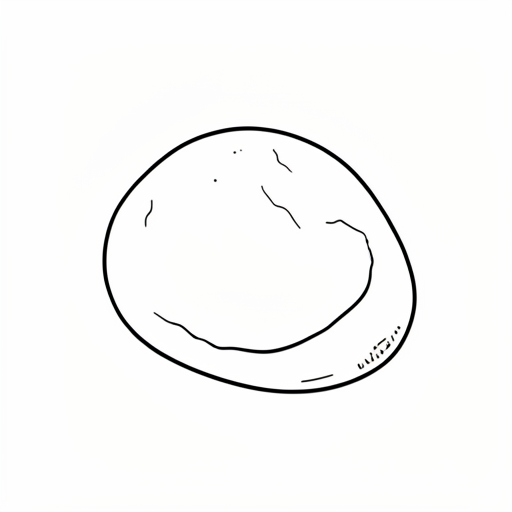 Printable outline of Pebble