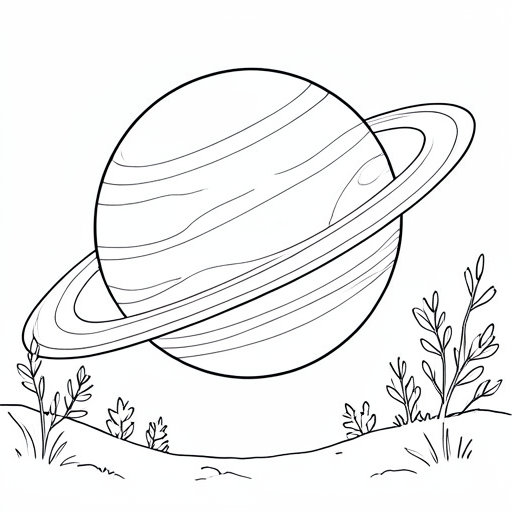 Printable outline of Planet Jupiter