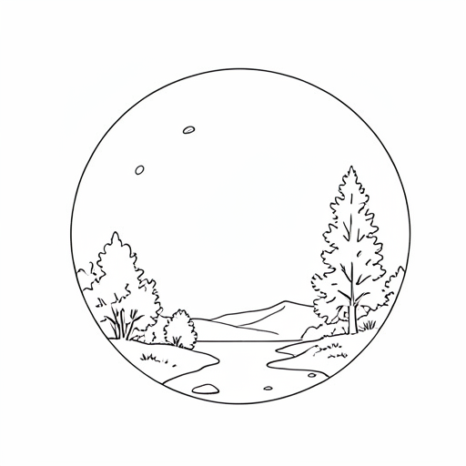 Printable outline of Planet Mars