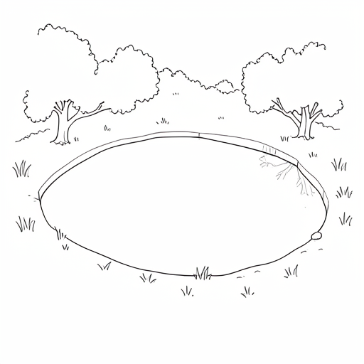 Printable outline of Pond