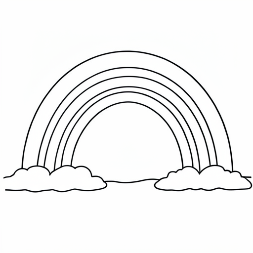 Printable outline of Rainbow