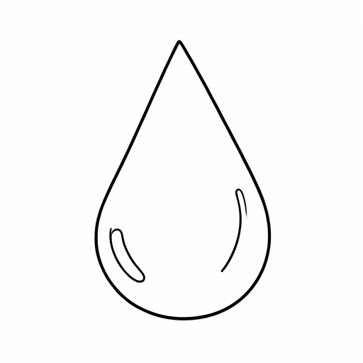 Printable outline of Raindrop