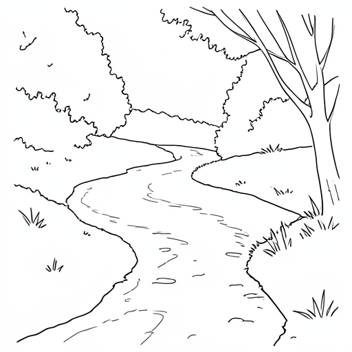 Printable outline of River