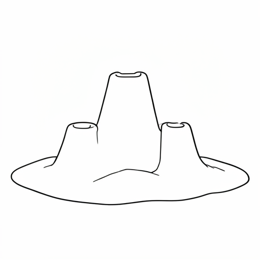 Printable outline of Sandcastle