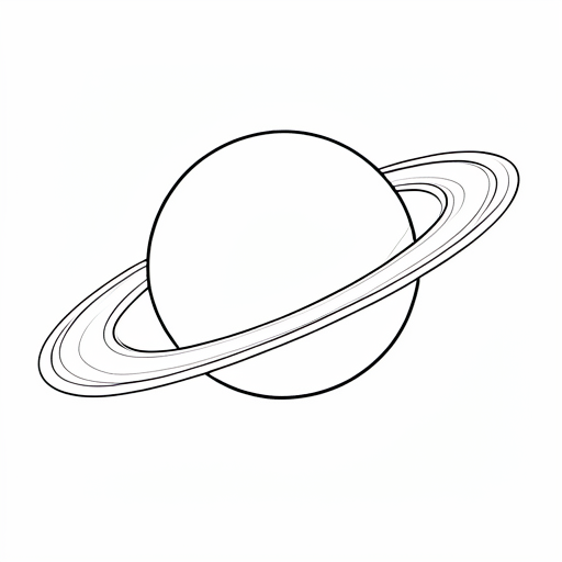 Printable outline of Saturn