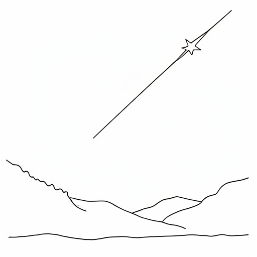 Printable outline of Shooting Star