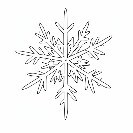 Printable outline of Snowflake