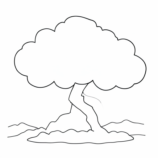 Printable outline of Storm Cloud