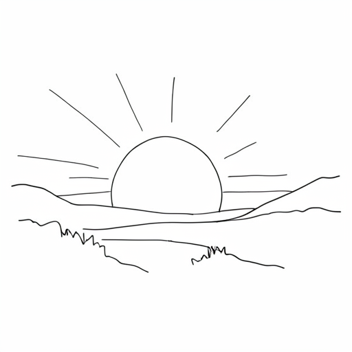 Printable outline of Sunrise