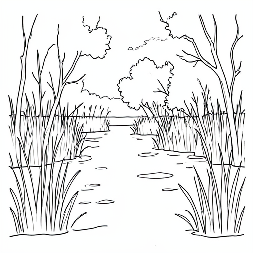 Printable outline of Swamp