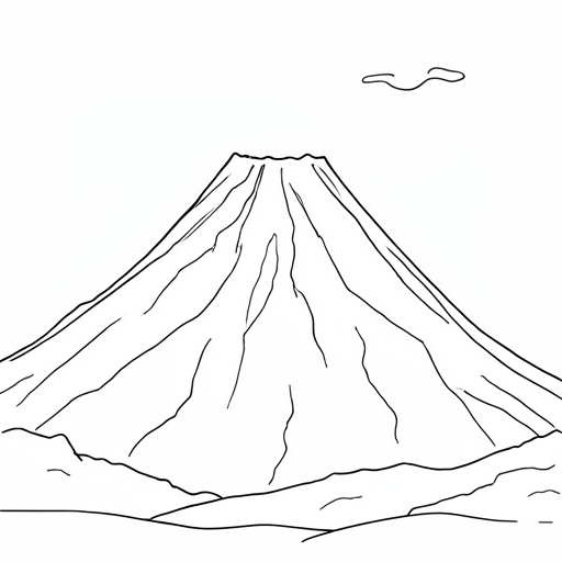 Printable outline of Volcano