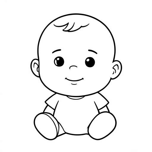 Printable outline of Baby