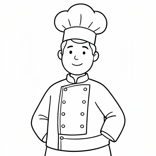 Printable outline of Chef