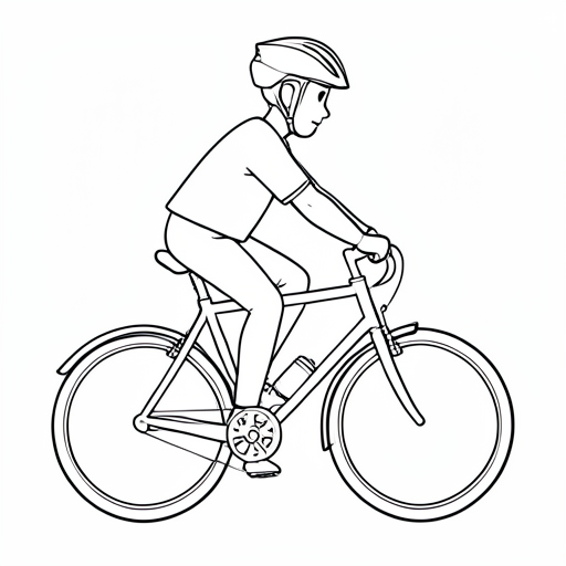 Printable outline of Cyclist