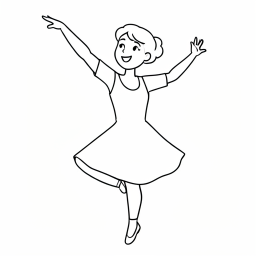 Printable outline of Dancer