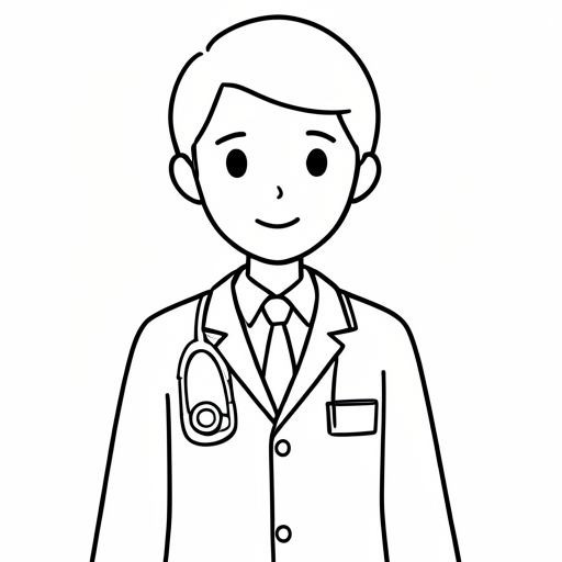 Printable outline of Doctor
