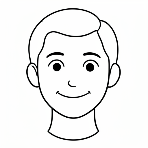 Printable outline of Face