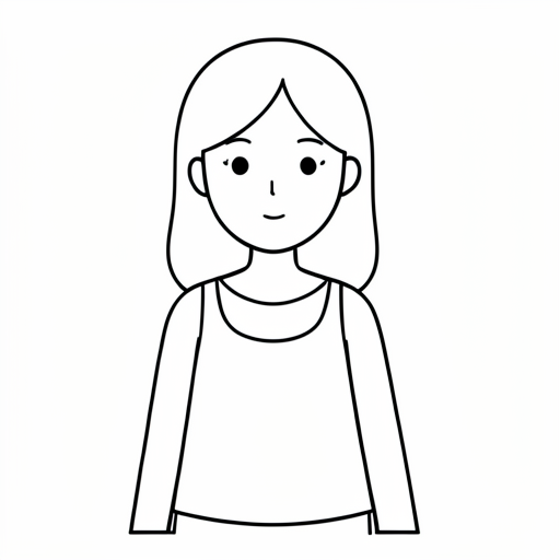 Printable outline of Mother