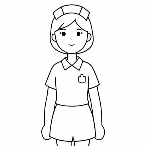 Printable outline of Nurse