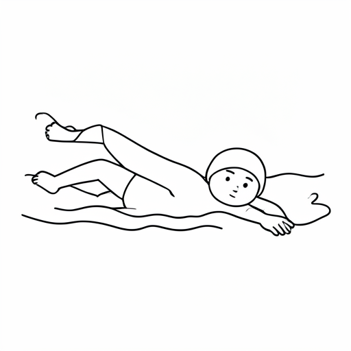 Printable outline of Swimmer