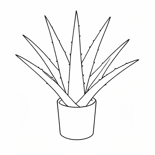 Printable outline of Aloe Vera