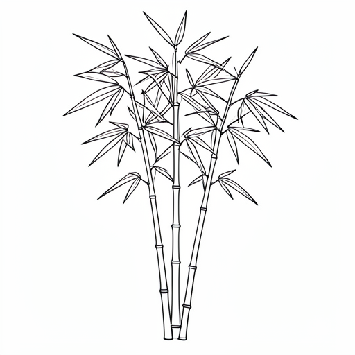 Printable outline of Bamboo