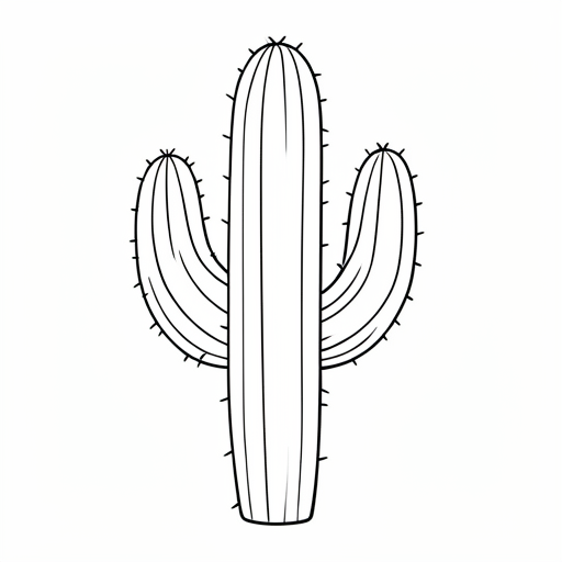 Printable outline of Cactus