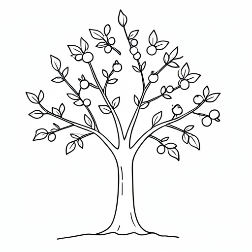 Printable outline of Cherry Tree