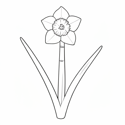Printable outline of Daffodil