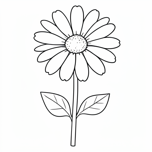 Printable outline of Daisy