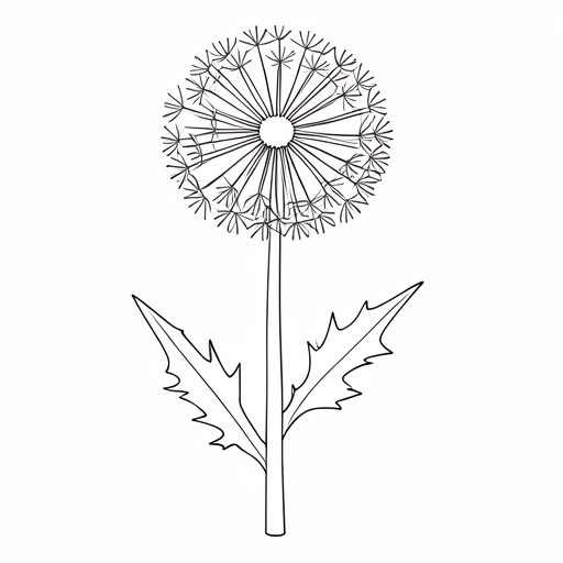 Printable outline of Dandelion