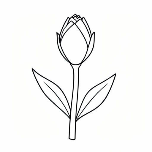 Printable outline of Flower Bud