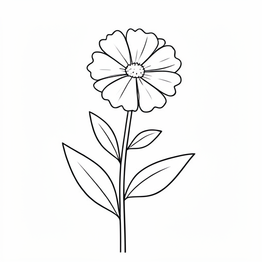 Printable outline of Flower