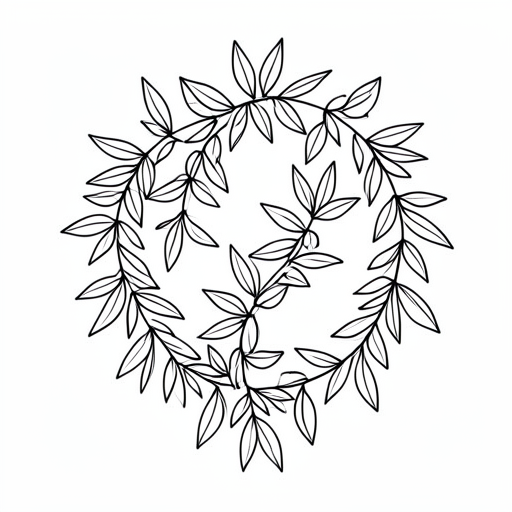 Printable outline of Garland