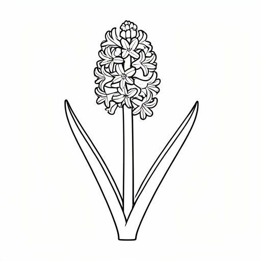 Printable outline of Hyacinth