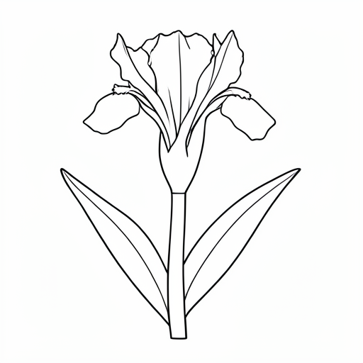 Printable outline of Iris