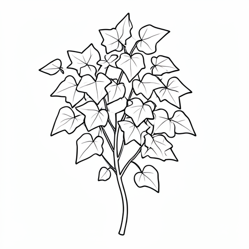 Printable outline of Ivy