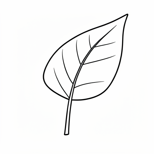 Printable outline of Leaf