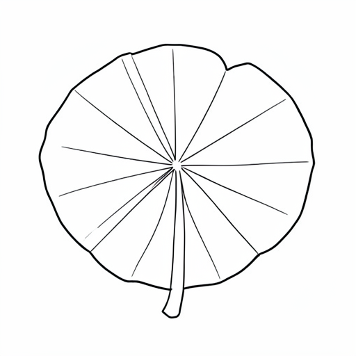 Printable outline of Lily Pad