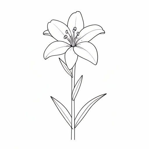 Printable outline of Lily