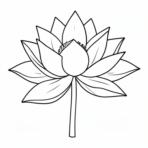 Printable outline of Lotus