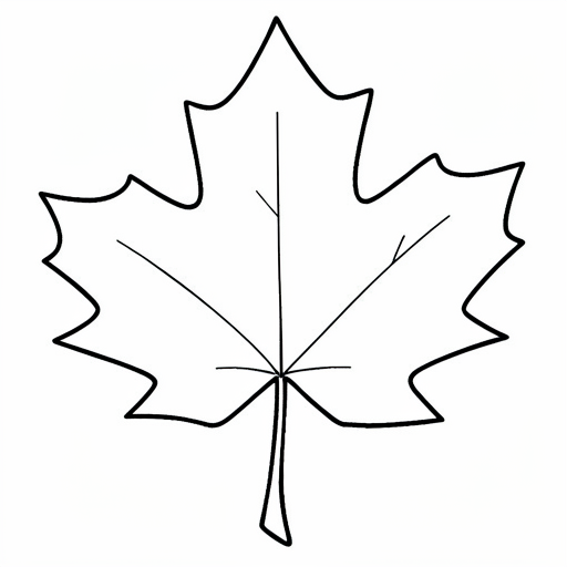 Printable outline of Maple Leaf