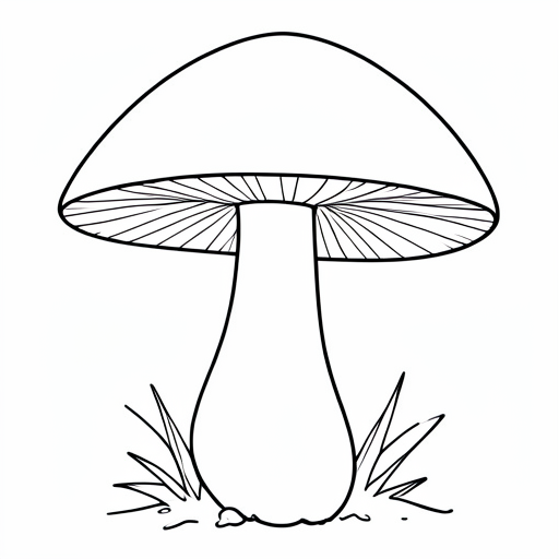 Printable outline of Mushroom