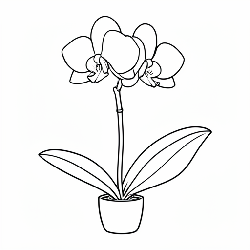 Printable outline of Orchid